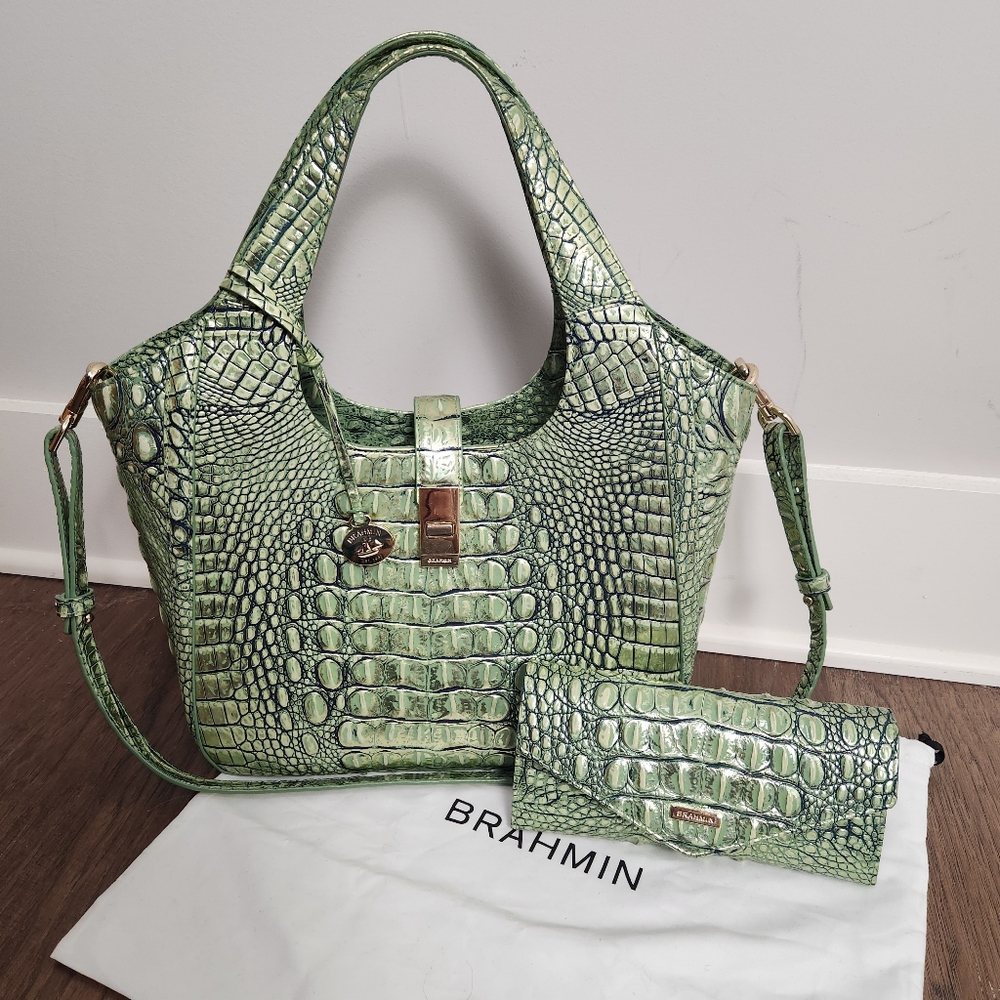 BRAHMIN Small Carla Agave Melbourne Purse & Wallet